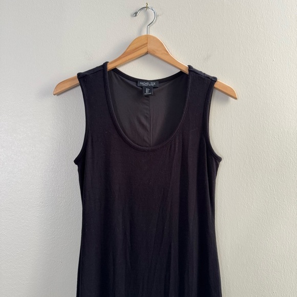 Rachel Zoe Black Sleeveless Tank Fitted Bodycon Stretch Midi Dress Small - Picture 3 of 8